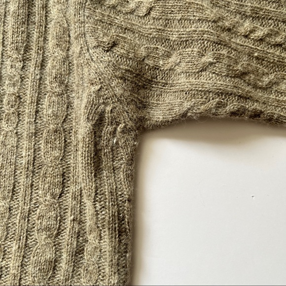 Liz Clairborne Soft Angora Wool Cardigan Cable Knit Button Long Sleeve Petite Sm - Picture 10 of 12